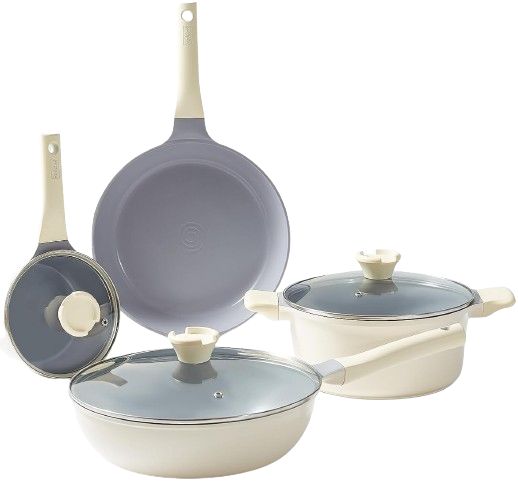 Redchef Ceramic Pots and Pans Set Non Stick Cookware Set 7-Piece