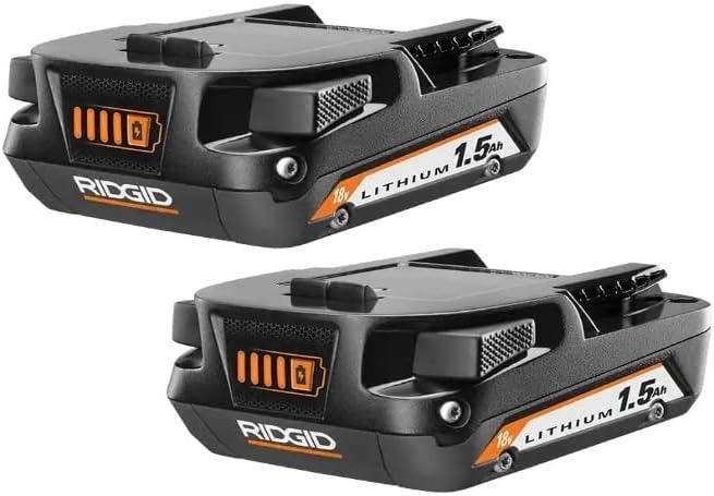Ridgid (2) 18-Volt 1.5Ah Lithium-Ion Battery (Bulk Packaged)