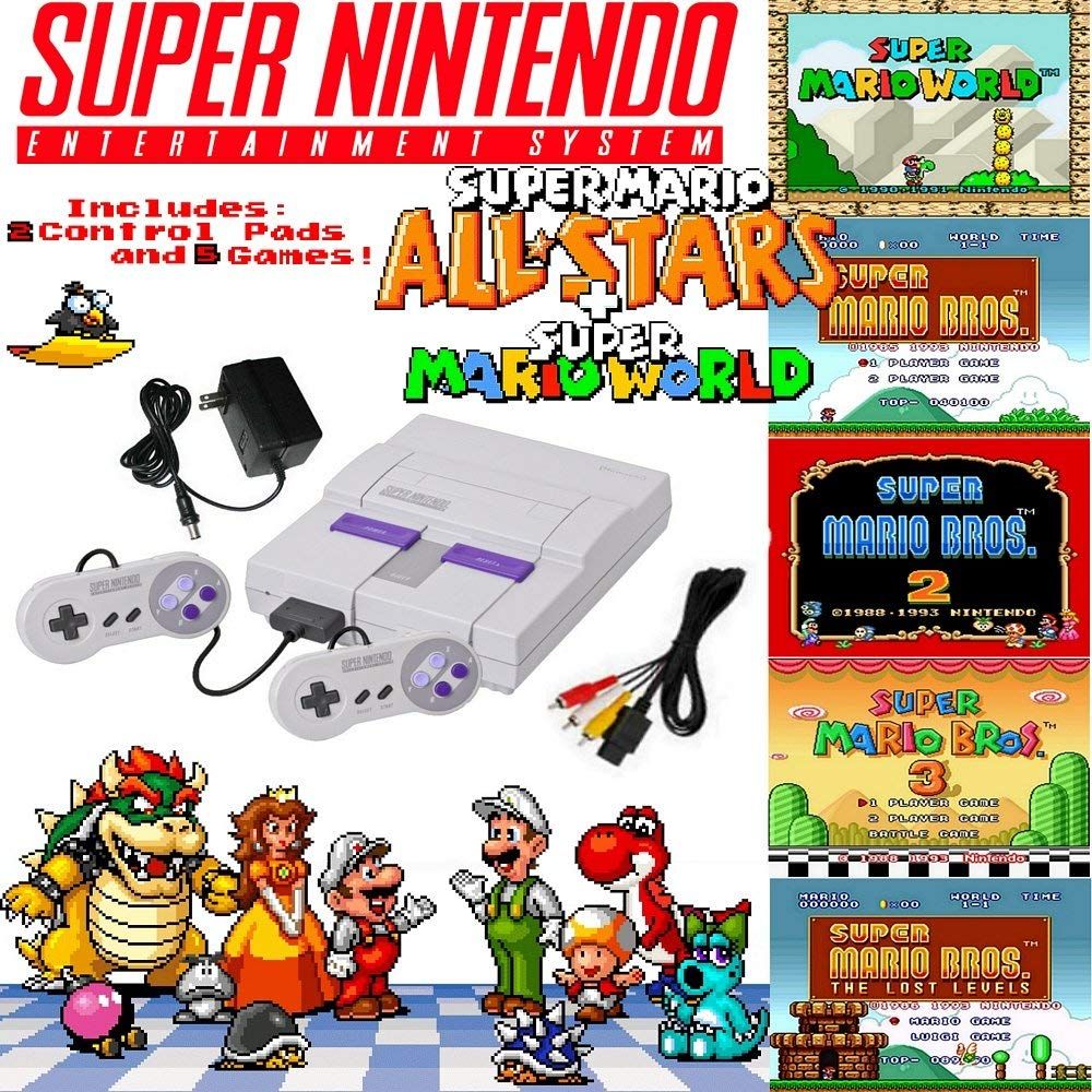 Nintendo Super NES Mario Set with 5-Game Cartridge