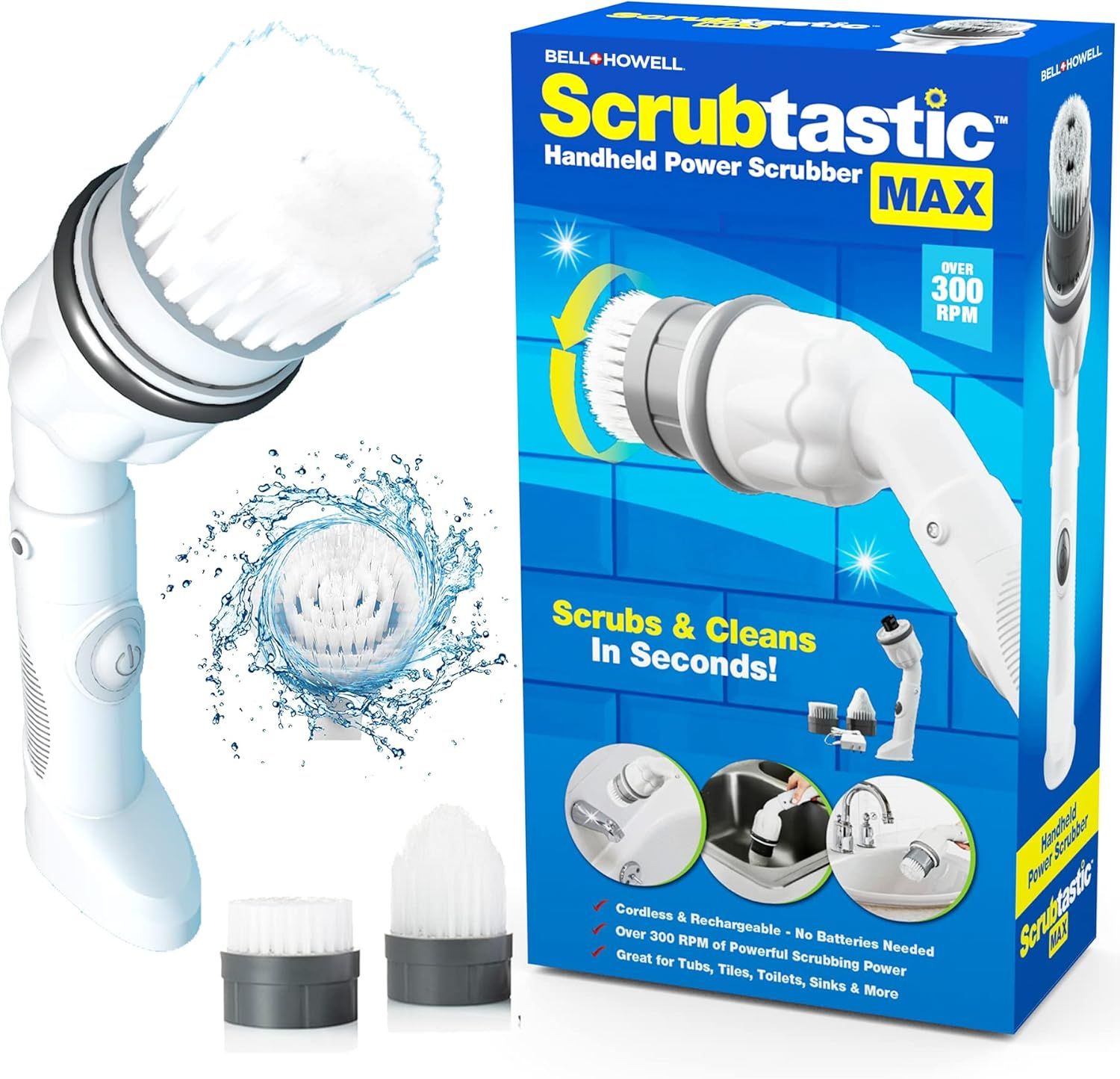 Bell + Howell Scrubtastic Max Spin Scrubber